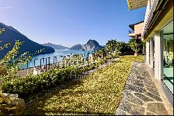 Stately villa in Lugano-Castagnola with wonderful views of Lake Lugano for sale