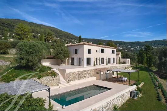 Grasse - Renovated farmhouse with panoramic sea views