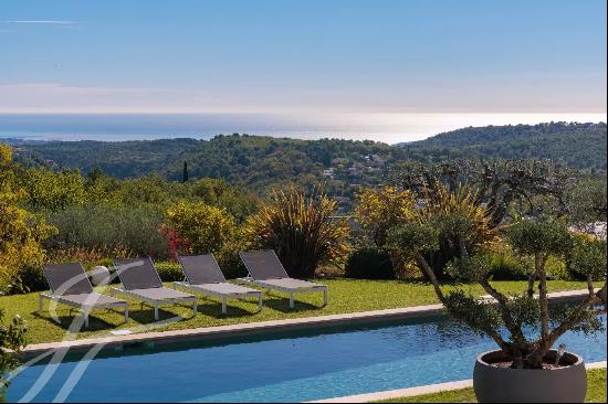 Provençal Chic, huge garage and panoramic sea view