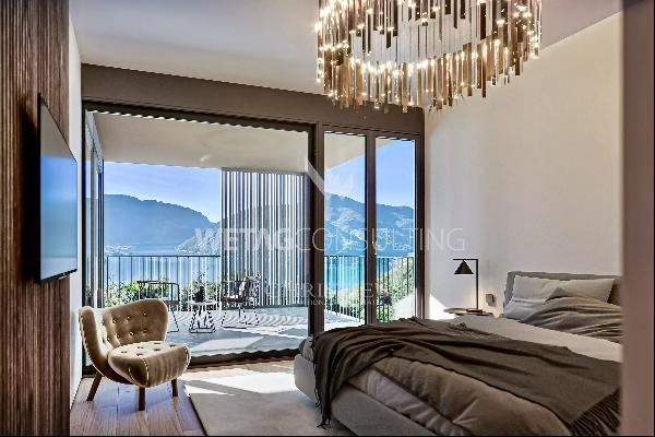 3.5-Room apartment with large terrace & Lake Lugano view in Carona