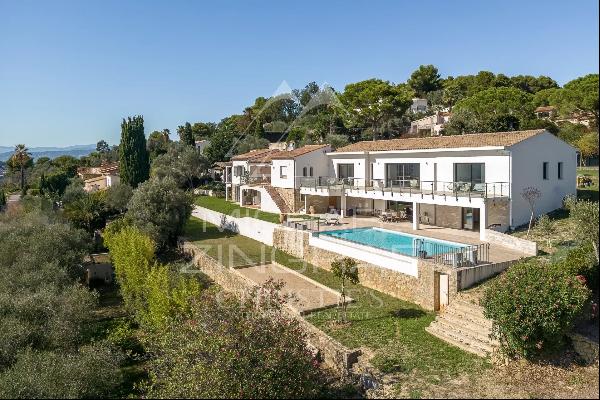 Contemporary villa with panoramic views of the hills and sea