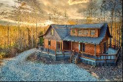 Captivating Log Home Perched Amidst Breathtaking Mountain Views