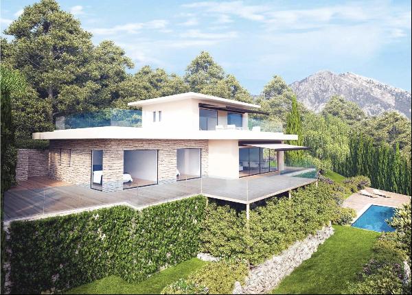Contemporary villa with a sea view and swimming pool in  Roquebrune-Cap-Martin,