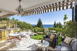 Studio apartment with terrace and sea view, Petite Afrique of Beaulieu sur Mer.