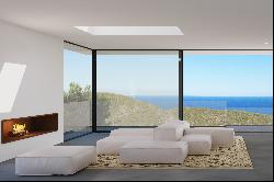 7-bedroom modern villa with sea views under construction in Roca Llisa, Ibiza.