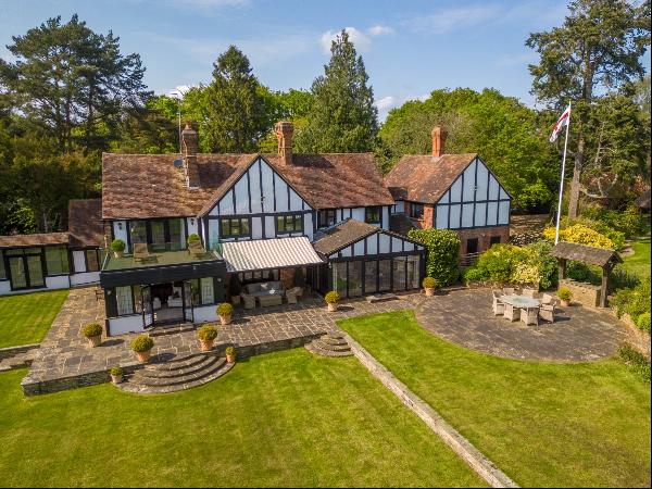 A beautiful Tudor-style mansion set in the rolling hills of Surrey.