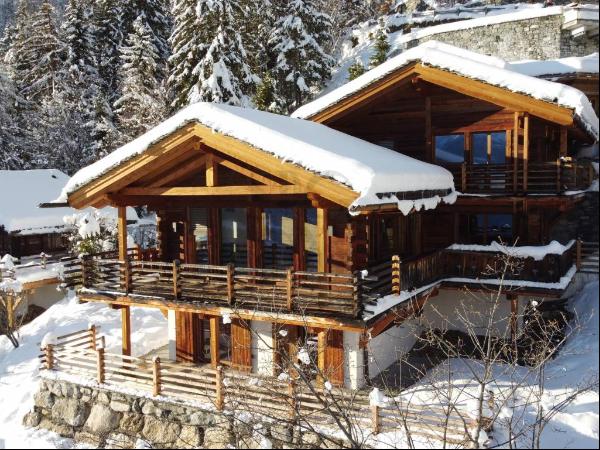 Luxury chalet with views of the Combins massif