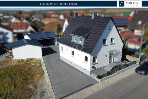 Renovated house with three garages plus extra building plot