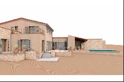 New construction rustic property with sea views in Cala Millor