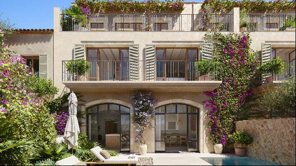 Rustic renovated townhouse with mountain views in Santa Maria del Cami, Mallorca