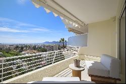 Cannes basse Californie, 2 beds apartment with terrace and sea view