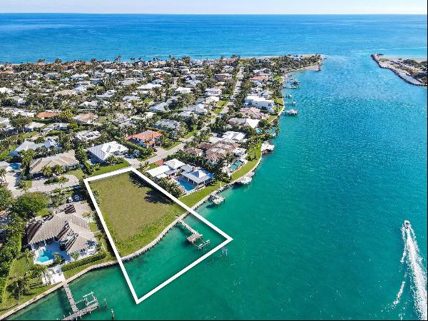 One of the premier waterfront lots on the east coast of FL directly on the blue water wher