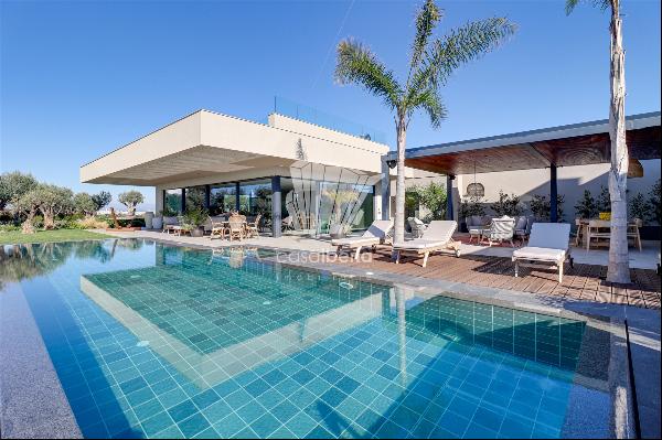 modern villa with high-quality construction and luxury finishes