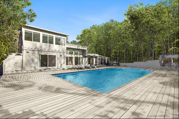 Located within the sought-after neighborhood of East Quogue in the Hamptons, the picturesq
