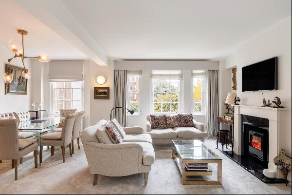 A superb four bedroom apartment, in the popular Cranmer Court, Chelsea SW3.