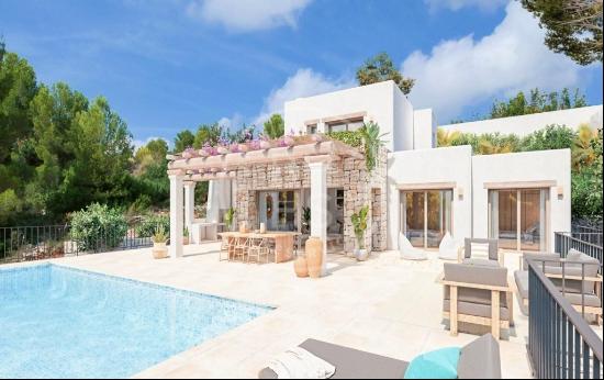 Ibizan Style Villa in Urbanization Solana II - A Harmonious Blen, Pedreguer 03750