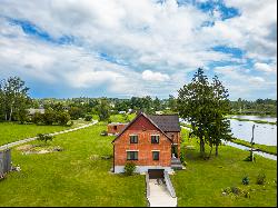 House with pond farm