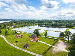 House with pond farm