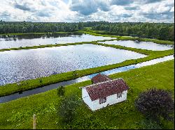 House with pond farm