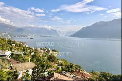 Brissago: modern villa with large terraces & outdoor pool for sale