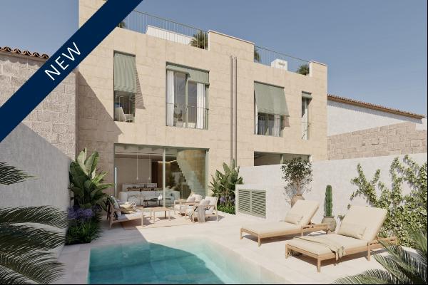 newly built townhouse with pool in Ariany.