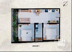 7039 - Apartment for sale 2 bedrooms in Playa del Carmen, Playa del Carmen 77710