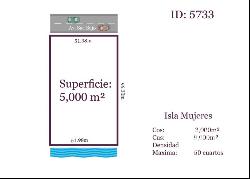 5733 - Land lot for sale in Isla Mujeres, Cancún 77500