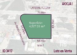 3417 - Lot for sale in Av. Tulum Akkua 1 Quintana Roo, Cancun 77500