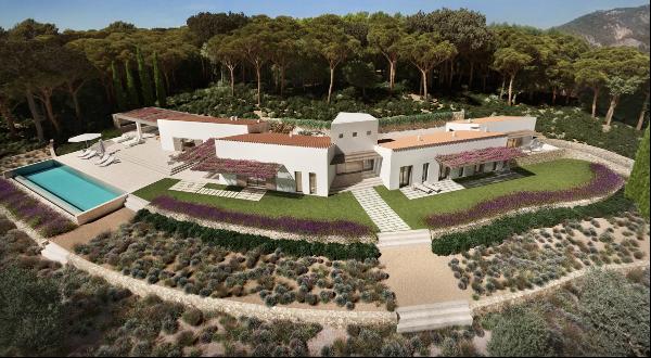 Modern country house project in the Mediterranean style