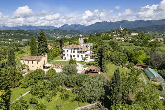 Elegant restored hillside villa with olive grove and outbuildings