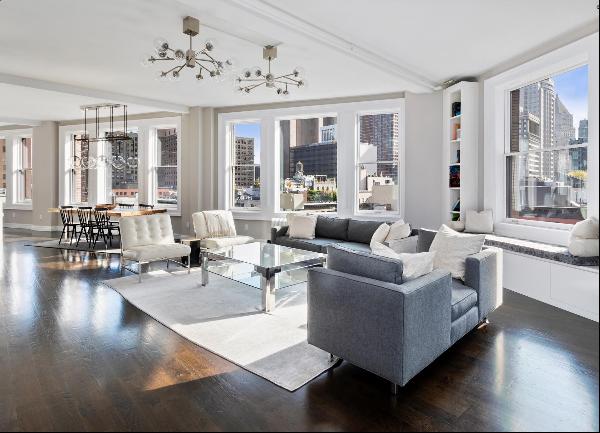 The 8th Floor  at 1 Hudson Street  is a beautifully renovated approximately  2,000SF 3 Bed