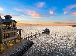 One-Of-A-Kind Bayfront Home With 200-Ft. Dock And Boat House