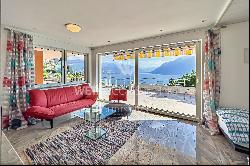 Beautiful property of two villas with large terraces & outdoor pool for sale in Brissago