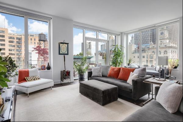 Luxuriate in urban living within this sun-soaked 3-bedroom, 2.5-bath residence, boasting a