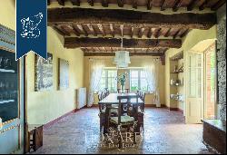 Panoramic 11th-century luxury villa for sale in Tuscany, on Lucca's hills