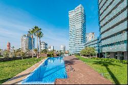 Luxury seafront apartment with views of the Barcelona skyline