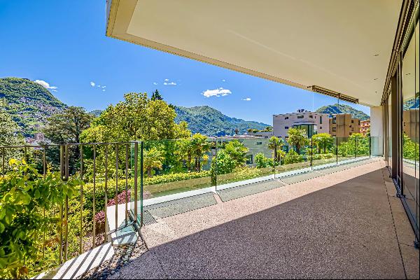 modern apartment in lugano with private garden