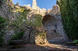 Jewel built into the walls of the Castell de Sant Llorenç de la Muga.