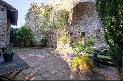 Jewel built into the walls of the Castell de Sant Llorenç de la Muga.