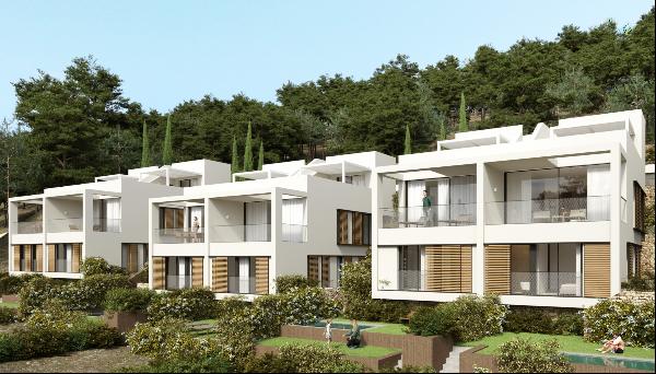 New development of semi-detached houses with beautiful views