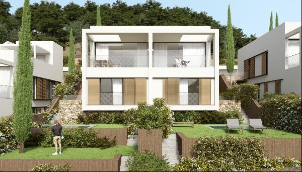 New development of semi-detached houses with beautiful views