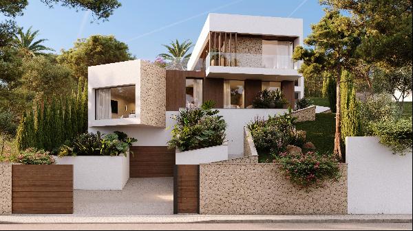 Modern new build villa with partial sea views in Bendinat