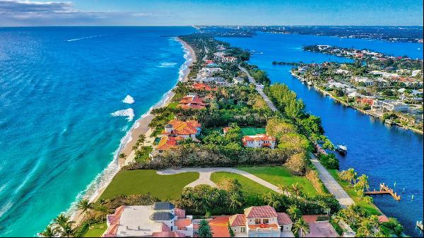 Boasting over 1.3 acres, this Manalapan estate parcel offers 158 feet of direct oceanfront