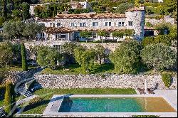 Vence - Magnificent stone property with panoramic sea view for rent