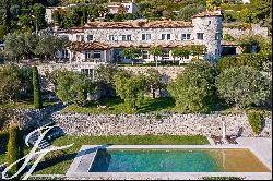 Vence - Magnificent stone property with panoramic sea view for rent