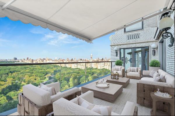 The spectacular terrace of 150 Central Park South 29 West, sits on the most coveted positi