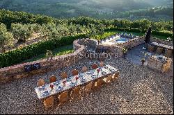 Historic, luxury estate in Greve in Chianti with breathtaking views