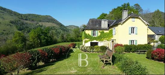 PRETTY FARM HOUSE AND OUTBUILDINGS AT THE FOOT OF THE PYRENEES