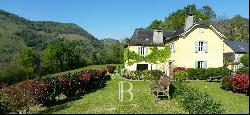 PRETTY FARM HOUSE AND OUTBUILDINGS AT THE FOOT OF THE PYRENEES