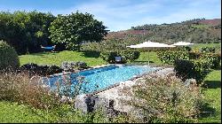 PRETTY FARM HOUSE AND OUTBUILDINGS AT THE FOOT OF THE PYRENEES